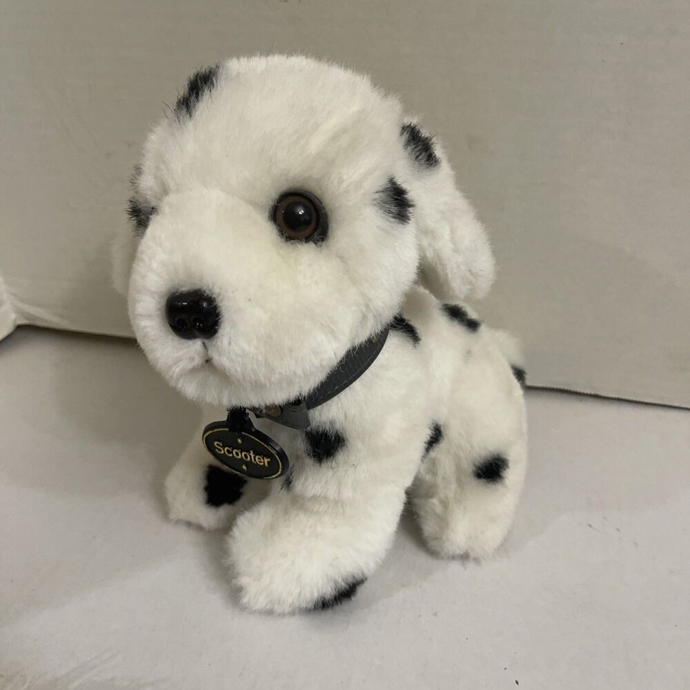 Prettique Dalmatian Scooter Puppy Dog Plush 9”  Sound Box Is Fading Stuffed Anim